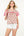 Floral Print Scallop Ruffle Top- Beige