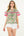 Ruffle Trim Floral Short Sleeve Top- Sage
