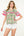 Ruffle Trim Floral Short Sleeve Top- Sage