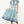 Striped Flutter Sleeve Floral Maxi Dress- Blue