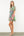 Tie Waist Puff Sleeve Print Dress- Green