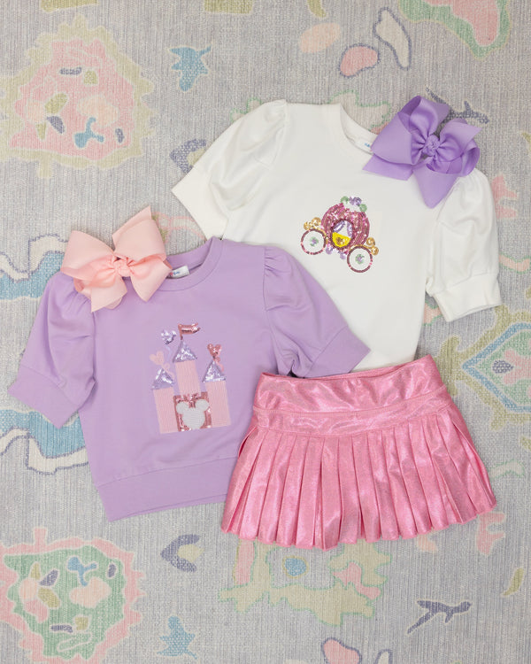 Sequin Carriage Shirt- White