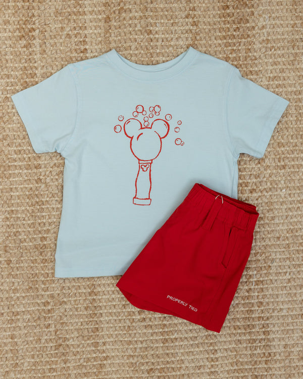 Light Blue Mouse Bubbles T-Shirt