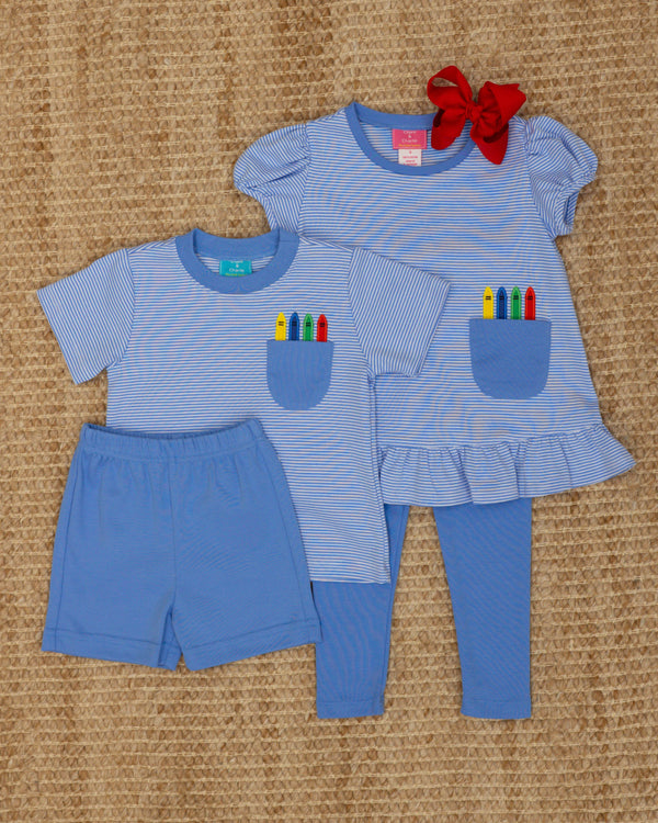 Periwinkle Blue Knit Shorts