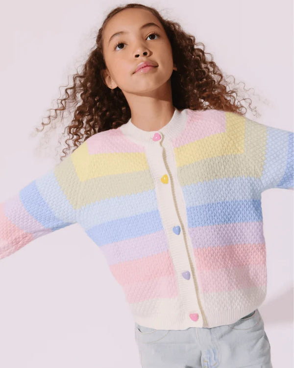 Pastel Rainbow Knit Cardigan
