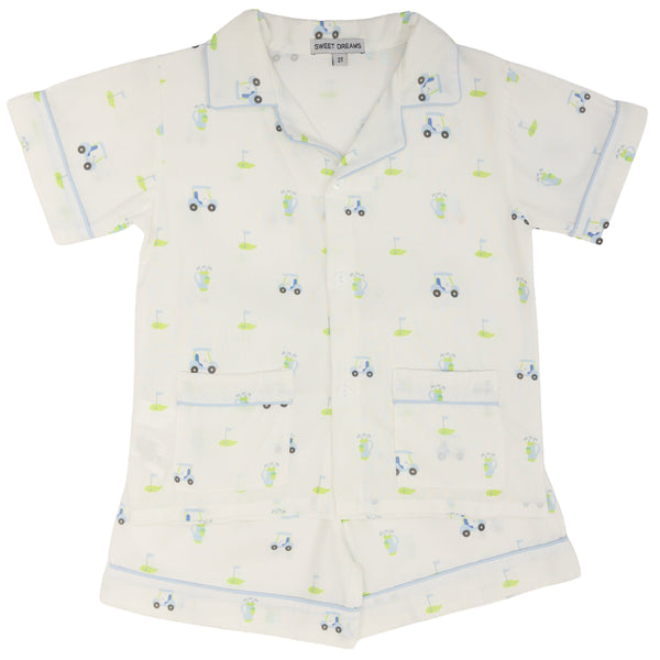 Golf Field PJ Short Set- Blue