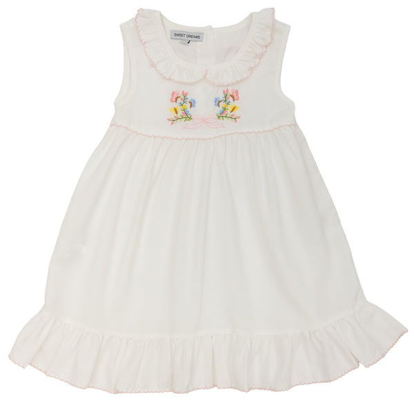 Embroidered Bow, Flower & Butterfly Gown
