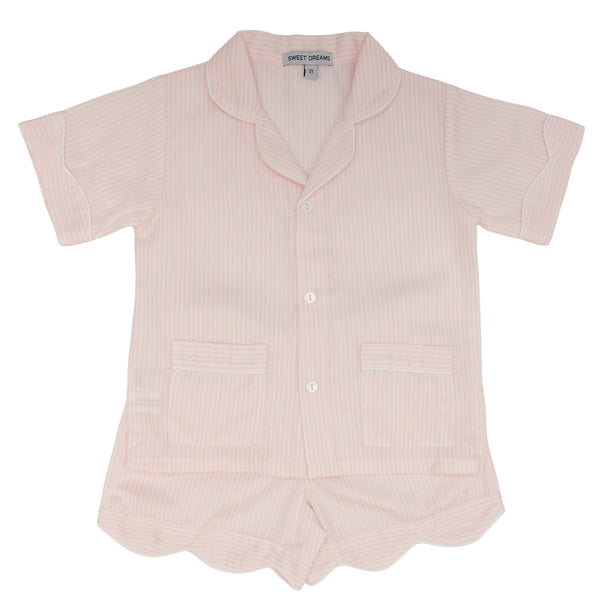 Pink Stripe PJ Short Set