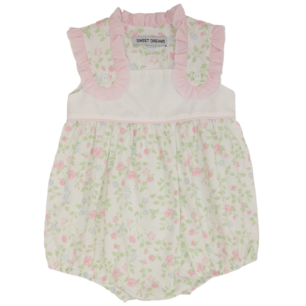 Ruffle Shoulder Floral Bubble