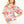 Striped Floral Puff Sleeve Top- Light Blue