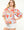 Striped Floral Puff Sleeve Top- Light Blue