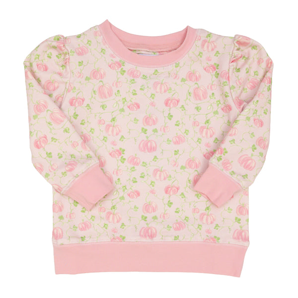 Polly Puff Sleeve Crewneck- Gourd-geous Garden