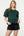 Mixed Media Puff Sleeve Knit Top - Green