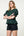 Mixed Media Puff Sleeve Knit Top - Green