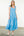Tiered Poplin Maxi Dress- Blue