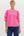 Band Collar Slit Neck Top- Fuchsia