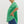 Band Collar Slit Neck Top- Green