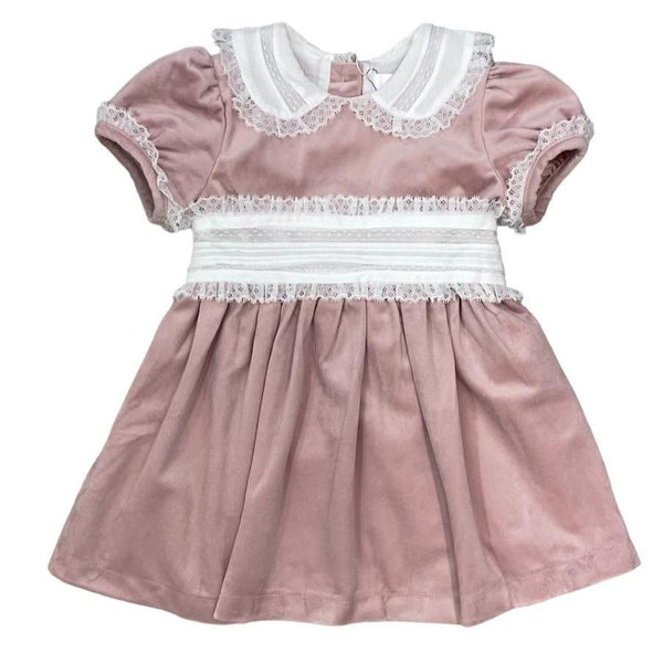 Mauve Velvet Dress W/ Lace