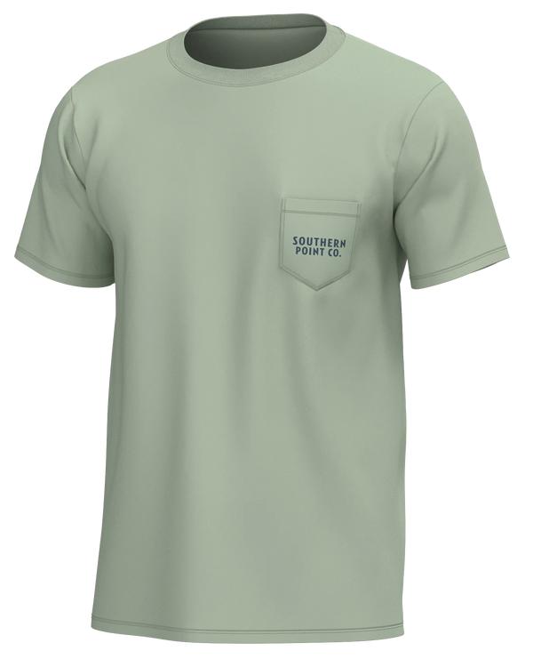 Youth Docked Boat Tee- Smoke Green
