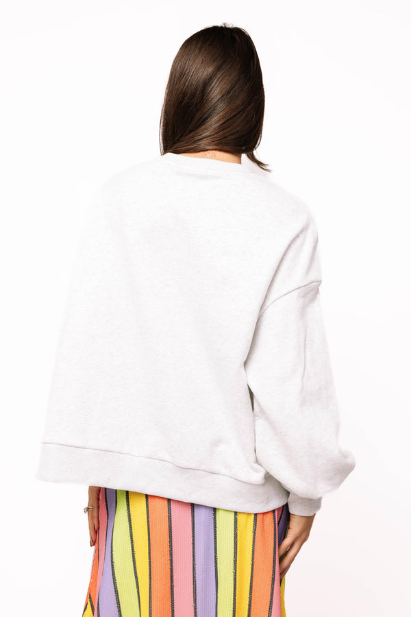 Light Grey Sweetheart Sweatshirt- (Women's)