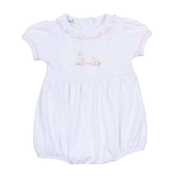 Vintage Duckie Pull Toy Bubble- Pink