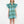 Ruffle Sleeve Print Dress- Mint