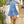 Puff Sleeve Floral Dress- Blue
