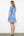 Puff Sleeve Floral Dress- Blue