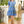 Puff Sleeve Floral Dress- Blue