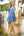 Puff Sleeve Floral Dress- Blue