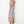 Smocked Waist Button Floral Dress- Light Blue