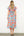 Smocked Waist Button Floral Dress- Light Blue