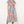 Smocked Waist Button Floral Dress- Light Blue