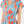 Smocked Waist Button Floral Dress- Light Blue