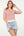 Crochet Pattern Knit Top- Orange and Cream