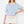 Short Sleeve Knit Top- Light Blue