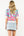 Short Sleeve Floral Knit Top- Blue
