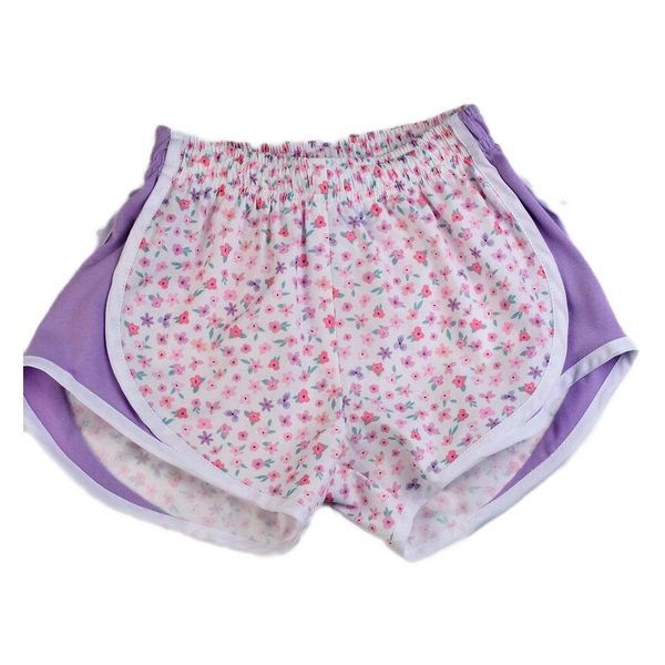 Pastel Floral Shorts (Lavender Side)