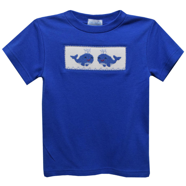 Whales Smocked Tee