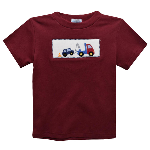 Tow Truck Smocked Tee