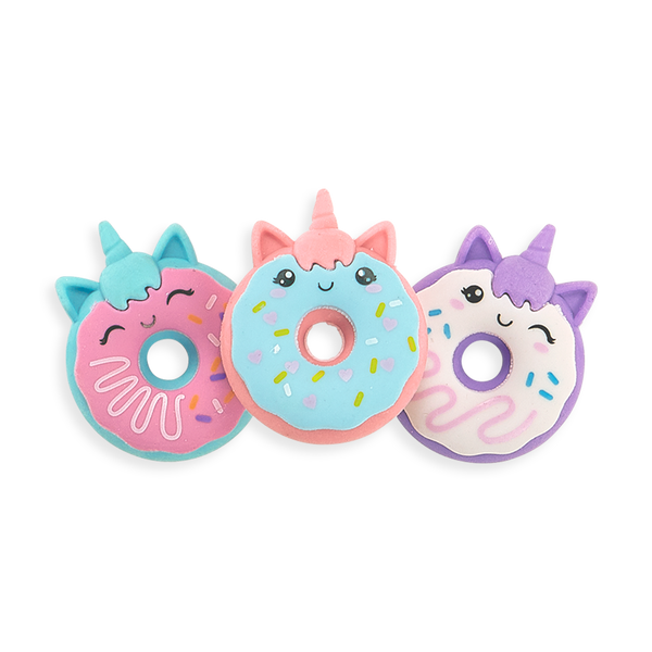 Magic Bakery Unicorn Donuts Scented Erasers - Set of 3