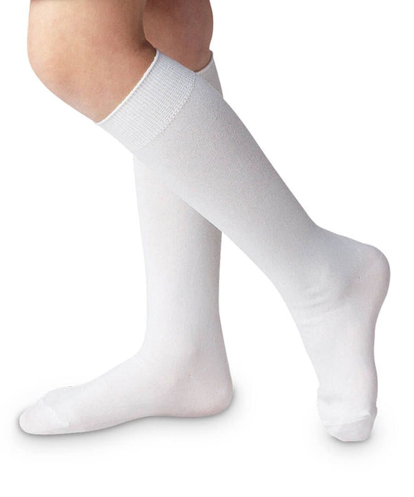Classic Nylon Knee High Socks 1 Pair - White