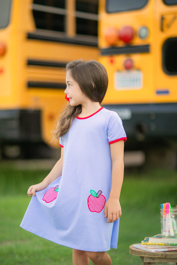 Apple Pocket Applique Dress