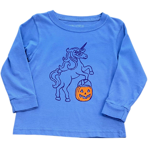 Purple Halloween Unicorn LS T-Shirt