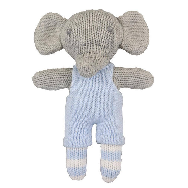Bertie the Elephant Hand: Knit Rattle