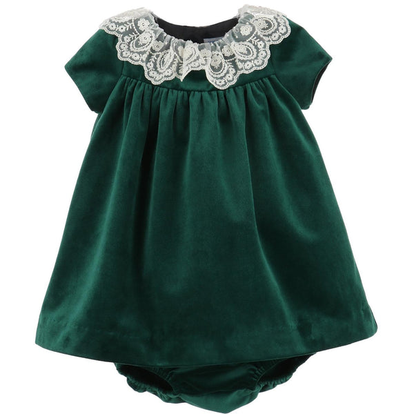 Green Deluxe Velvet Float Dress