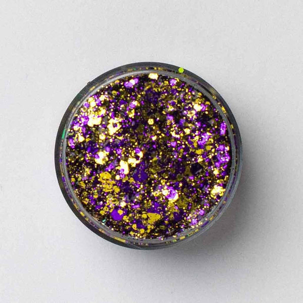Purple and Gold Gameday Glitter Gel