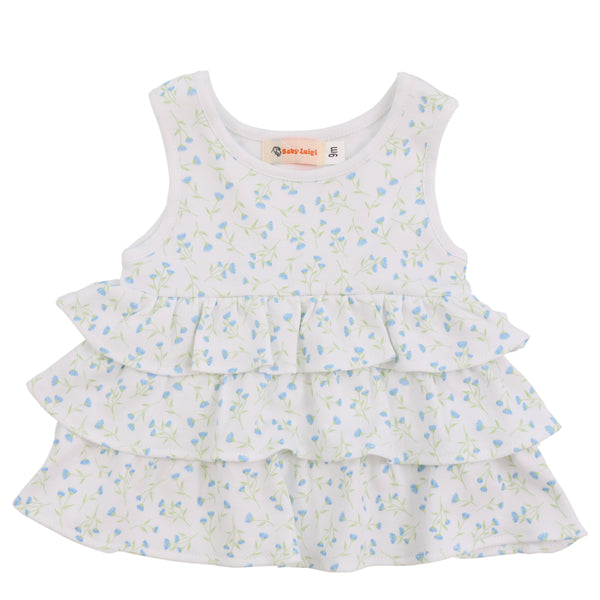 Blue Floral Tiered Swing Top