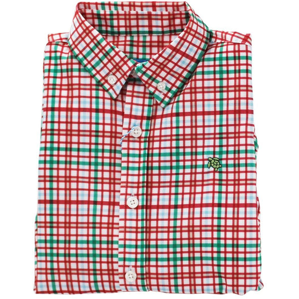 Performance Roscoe Button Down Shirt- Jingle Plaid