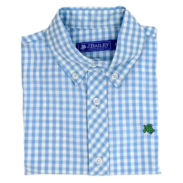 Button Down Shirt- Blue Check